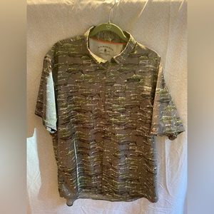 Fisherman’s button down shirt, GH Bass and Company Fish Shirt Size XL
